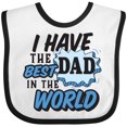 thumbnail image 3 of Inktastic I Have the Best Dad in the World Boys Baby Bib, 3 of 4