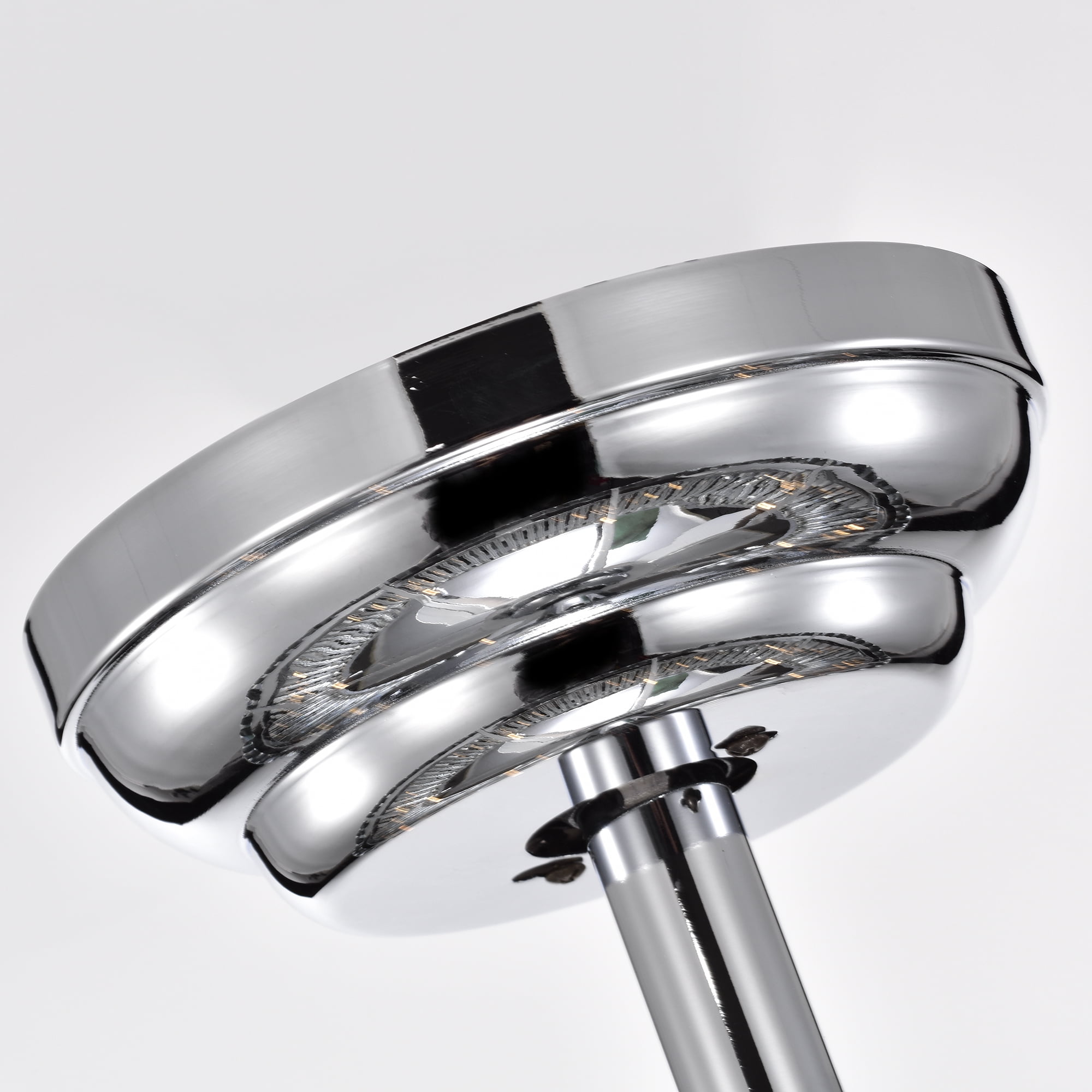 Warehouse of Tiffany Dario Chrome Ceiling Fan 30-Inch 6-Light Metal & Crystal Drum Shade (Includes Remote)