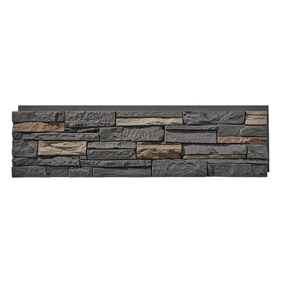 Faux Stone Wall Panel-Iron Gray 90 Degree Outside Corner Panel r