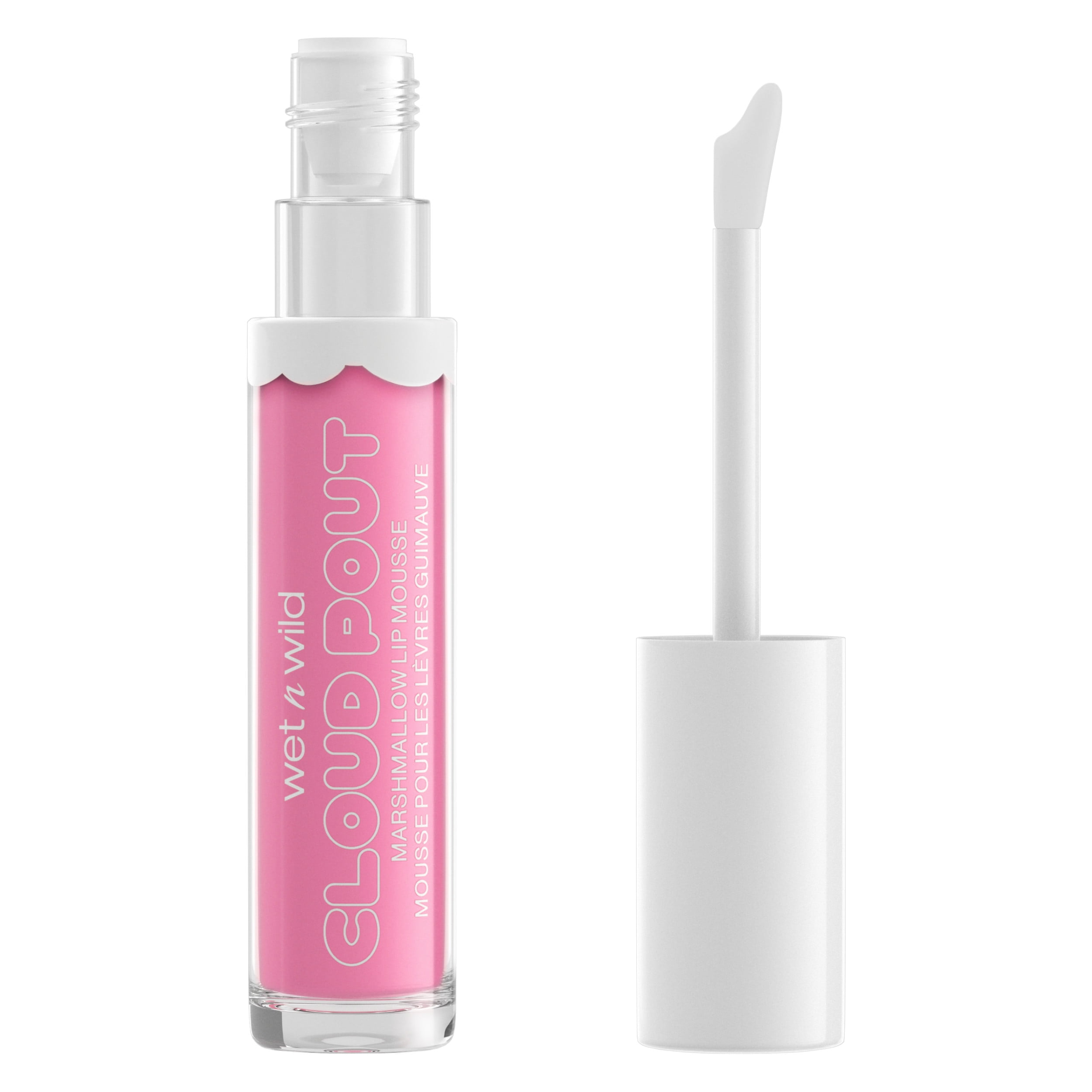 wet n wild Cloud Pout Lightweight Gloss Lipstick with Vitamin E, Cotton Candy Skies, Full Size