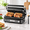 Black with Reversible Plates, variant on Cattleman 5 In 1 Ceramic Panini Press Grill With Removable Plates 1600w