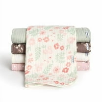 5-Pack Baby Girls Multi Pink Floral Muslin Burpcloth