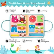 Busy Board Toys for Toddlers Girls Boys 1 2 3 4 5 Year Old, Montessori Learning Toys for Toddlers 1-3, Birthday Gifts Toys for 1 2 3 4 Year Old Girls