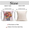 thumbnail image 5 of Floral Farmhouse Pillow Covers 20x20 Inch Set of 4 Vintage Tulip Daisy Peonies Flowers Decorative Spring Pillow Covers Outdoor Flower Pillow Cases Modern Linen Cushion Cover for Sofa, 5 of 6