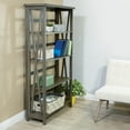 thumbnail image 3 of OSP Home Furnishings Hillsboro 5/Shelf Bookcase in Grey Wash with Folding Assembly, 3 of 6