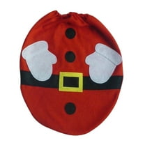 WHAMVOX  Toilet Cover Decorations Santa Claus Christmas Lid Child Red