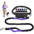 thumbnail image 1 of Huggeg Laisse pour Chien Mains Libres pour Course Marche Entraînement Randonnée, Poignée Double Réfléchissante, Pochette Distributrice de Sacs de Caca, Ceinture Ajustable, Absorbant les Chocs, Idéal pour Moyen à Grand AZ824-1149, 1 of 7