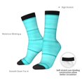 thumbnail image 4 of Cauagu Turquoise Wooden Print Crew Socks for Women and Men,Adult Athletic Running Socks 1-Pair Sports Socks Work Gear Socks with Moisture Wicking, 4 of 6