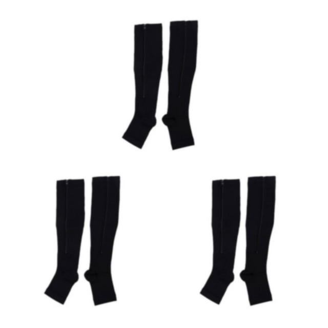Transemion Wide Application Compression Socks Suitable For Various Activities Durable black L/XL 3Set