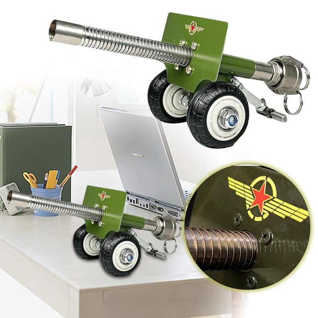Modèle Miniature d'Artillerie en Acier Inoxydable Fabriqué avec Précision, Affichage de Bureau
