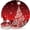Red, variant on JOOCAR Christmas Coasters, Red Christmas Tree Shiny for Home Kitchen Table Bar Decor Housewarming Gift Coasters Set of 4