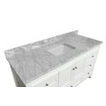 thumbnail image 5 of Abbey 60" Single Bathroom Vanity with White Cabinet and Carrara Marble Top, 5 of 7