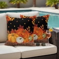 thumbnail image 4 of Thanksgiving Fall Outdoor Waterproof Pillow Covers, Farmhouse Orange Green Pumpkin Leaves Decorative Square Throw Pillowcase Sofa Cushion Sham for Patio/Couch/Chair, 26"x26" 2 Pack, 4 of 8