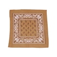 thumbnail image 2 of Cowboy Cotton Dozen Bandana Scarf Paisley Solid 12 Pack, Paisley Lt Brown, 2 of 4
