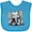 Turquoise, variant on Inktastic Kiniart Elephant Boys or Girls Baby Bib