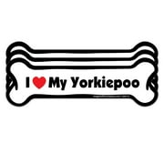 I Love My Yorkiepoo Bone Magnet