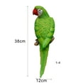 thumbnail image 5 of Mdesiwst Figurine Parrot Shape Table Top Ornaments Resin Tree Hanging Animal Sculpture for Patio, 5 of 8