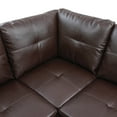 thumbnail image 4 of Ayla 97" Wide 3 Pieces Faux Letter Left Facing Sofa Set with ottoman, 4 of 4