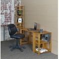 thumbnail image 2 of Regency Flip Flop 28 in 2 Shelf High Folding, No Tools Assembly, Solid, Wood Bookcase- Medium Oak, 2 of 7
