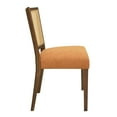 thumbnail image 6 of Christopher Knight Home Mid-Century Modern Rattan Dining Chairs, Upholstered Side Chairs, Solid Wood, Walnut+Caramel, Set of 2, 6 of 7