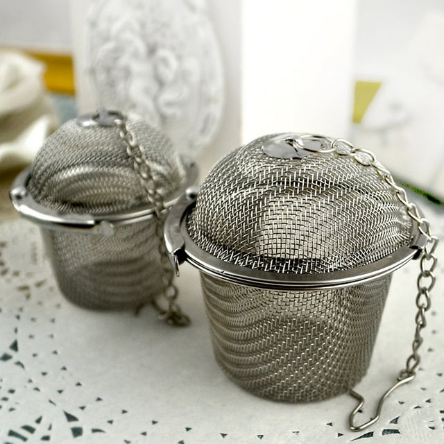 Zootealy 2 Sizes 304 Stainless Steel Tea Infuser Mesh Holes Herbal Coffee Filter Strainer Cooking Tools