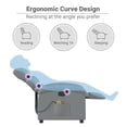 thumbnail image 3 of vidaXL Massage Recliner Chair, Adjustable Backrest/ Footrest, Light Gray Fabric Reclining Sofa, 3 of 5