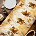 thumbnail image 5 of Table Runner Dresser Scarves 48 Inch Long,Cartoon Hedgehog Autumn Maple Leaves Pumpkin Linen Dining Table Runners, 5 of 9