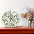 thumbnail image 5 of Green Coconut Trees Vintage Colored Round Wall Clock Silent Analog Battery Operated Gold Pointer Home Decor 9.84" Diameter, 5 of 11