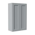 thumbnail image 4 of 27 Inch Laundry Room Cabinets Wall Mounted, Solid Wood Over The Toilet Storage Cabinet, Bathroom Organizer Cabinets with 2 Shaker Door & Shelves, Easy to Assemble for Kitchen, Garage - Dark grey, 4 of 7