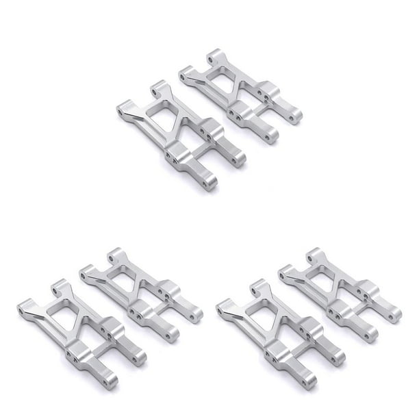 Tholdsy RC Car Swing Arm 2 Piezas con mano de obra exquisita Durable Ligero Reemplazo perfecto Opción Hop Ups Modelo Piezas de vehículos Plata Type1 NO1 Tholdsy CBP203019