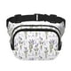 thumbnail image 1 of Fotbe Lavender Flowers Cangurera Cuadrada con Estampado de Doble Capa, Bolsa de Cintura Ajustable Mini para Hombres y Mujeres, 1 of 9