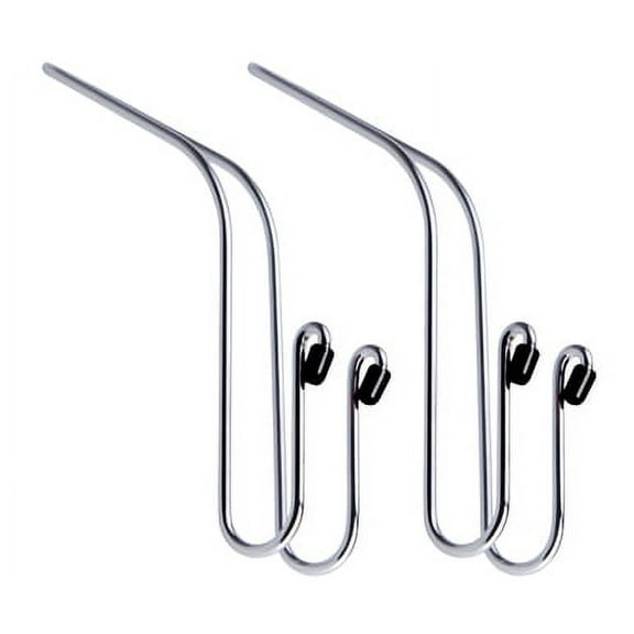 Maxsa Innovations Mini Hangers for Cars, Silver, Set of 2
