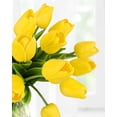 thumbnail image 4 of Tulipanes artificiales MACTING Yellow, 30 unidades, Real Touch, 4 of 8