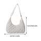 thumbnail image 2 of Bolso casual para mujer con correa ajustable, bolso de mano con entramado rómbico y media luna, 2 of 6