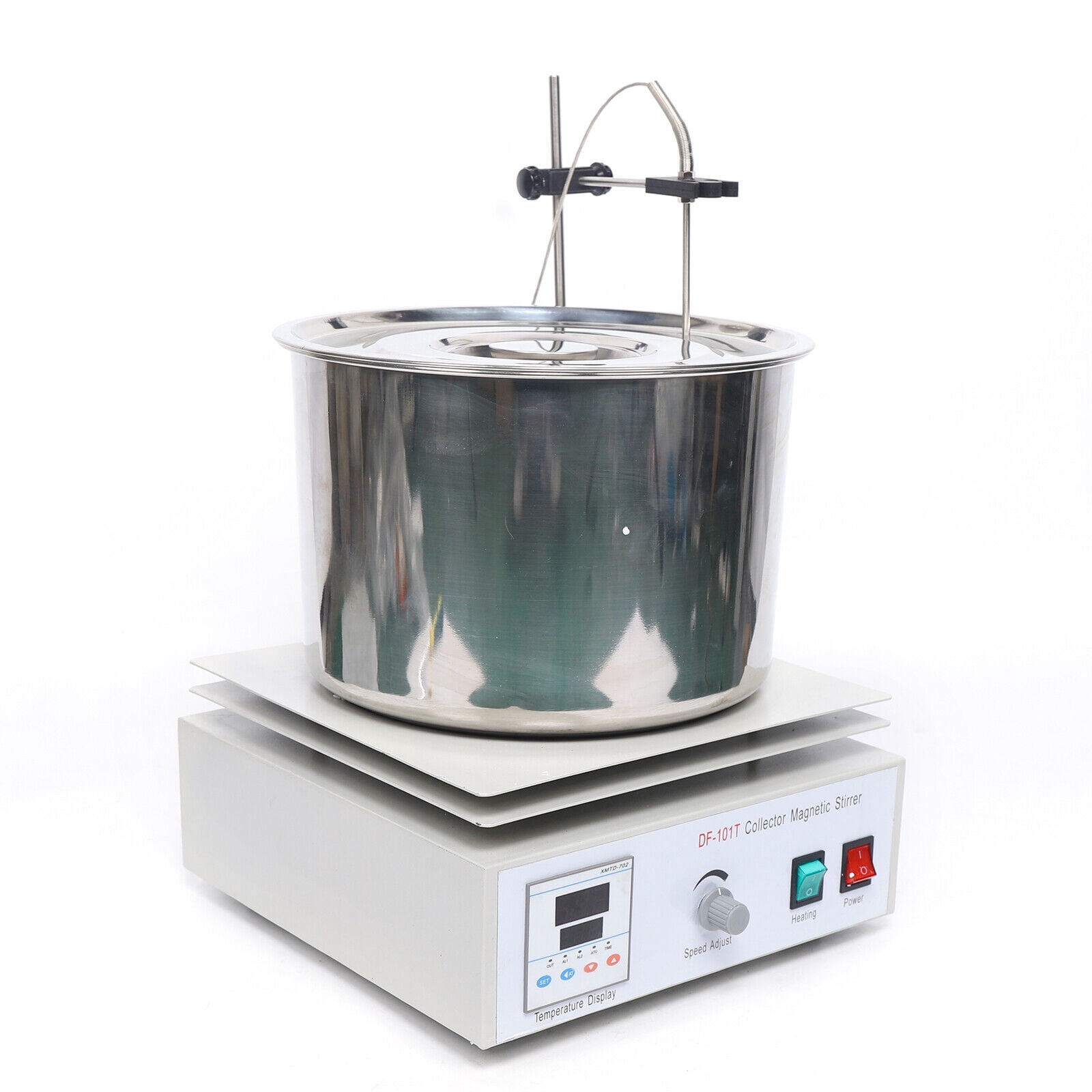 DENSET 10L Heat-Collecting Magnetic Stirrer Water Oil Bath Lab Thermostat Chemical, Lab 0-1400Rpm