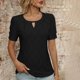 thumbnail image 1 of mfyjkho Tops Para Mujer, Blusas Casuales Holgadas Y Cómodas De Manga Corta Con Cuello Redondo Para Mujer De Verano Tops Y Blusas Para Mujer M, 1 of 4
