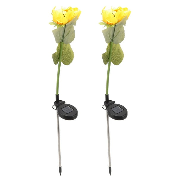 Luces Solares De Girasol Para Exteriores, Luces Solares Decorativas De Bajo Consumo De Energía IP65, Luces Solares De Girasol Impermeables, 2 Piezas Para Carretera ANGGREK Solar Flowers Lights