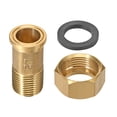 thumbnail image 3 of Conector de tubería de latón, Niple hexagonal, Conector roscado G1/2 macho x G3/4 hembra para acoplamientos de medidor de agua, 3 of 3