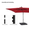 thumbnail image 5 of CHYVARY 8.2 x 8.2ft Outdoor Patio Offset Hanging Cantilever Umbrella with a Base for Deck, Poolside and Garden,Red, 5 of 7