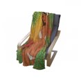 thumbnail image 4 of Pin up Girl Soft Flannel Fleece Blanket, Sunset Scene in Tropical Island Girl in White Bikini with a Lilly on Her Hair, Cozy Plush for Indoor and Outdoor Use, 70" x 90", Multicolor, by Ambesonne, 4 of 6
