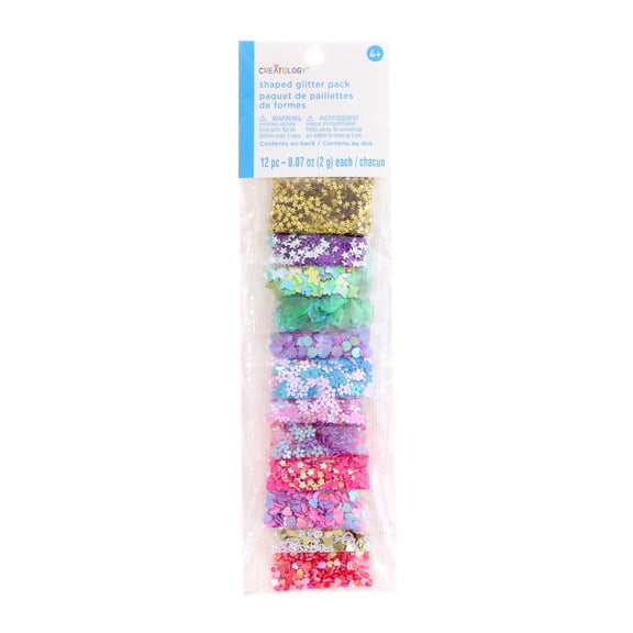 12 Packs: 12 ct. (144 total) Shaped Glitter Pack by Creatology