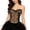 -Brown, variant on PLHWHYQ Women Faux Leather Corset Top, Zip Up Lace Up Boned Bustier with Padded Cups, Halloween Club Wear i-Light Purple L