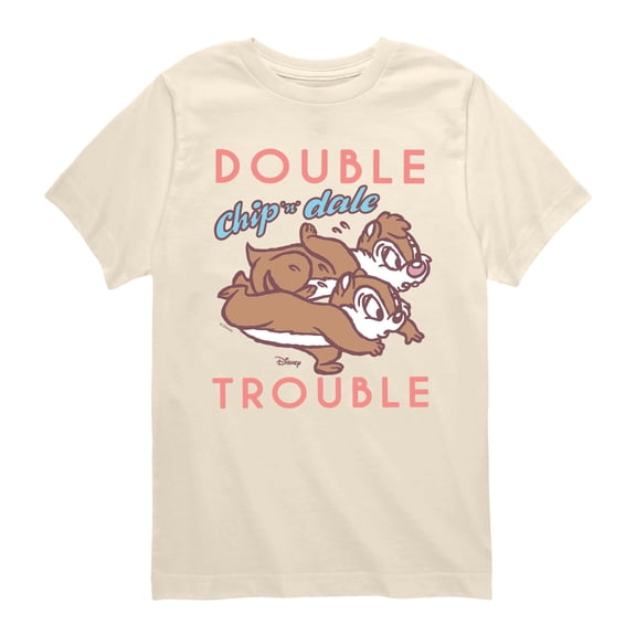 Chip N' Dale Rescue Rangers - Chip Dale Double Trouble - Youth Boys Short Sleeve Graphic T-Shirt