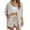 Beige, variant on Feancey 2 Piece Sets for Women Summer Linen Button Sleepwear with Shorts Lounge Set Loose Fit Casual 3/4 Sleeve Pajama Two PieceOrange XL
