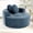 Blue, variant on Leumius Oversized Round Chair Lounge Chaise Indoor,Upholstered Round Sofa Bed with Memory Foam,Comfy Cloud Circle Chair with Deep Seat for Living Room Bedroom,No Assembly Required,Green