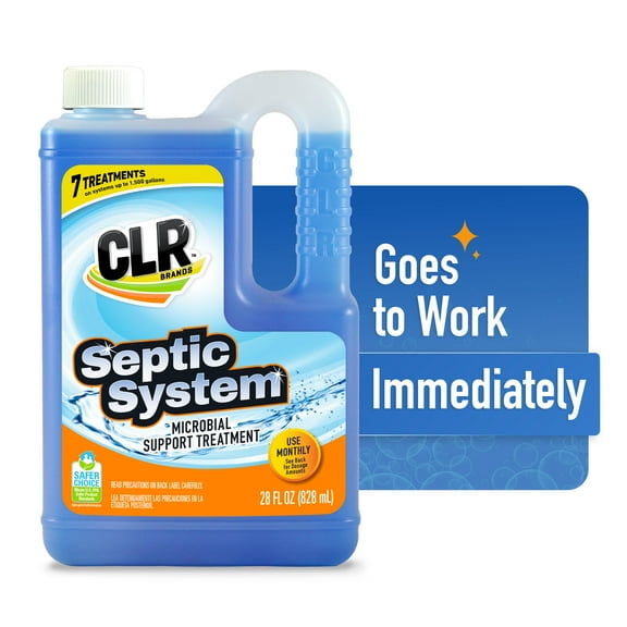 CLR Healthy Septic System Tank Treatment, Industrial Strength, EPA Safer Choice, 7 Treatments per 28 fl oz Jug
