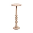 thumbnail image 4 of Kate and Laurel Wegner Traditional Wooden Round Drink Table, 12 x 12 x 30, Light Natural Wood, Elegant and Durable Mango Wood Pedestal Table for Use as Indoor Plant Stand or Useful Living Room Decor, 4 of 8