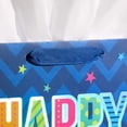 thumbnail image 3 of 13" Large Happy Birthday Gift Bag with Card and Tissue Paper (Blue Happy Happy Birthday), 3 of 4