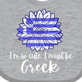 thumbnail image 4 of Inktastic I'm So Cute, I Must Be Greek Sunflower Greece Flag Boys or Girls Baby Bib, 4 of 4