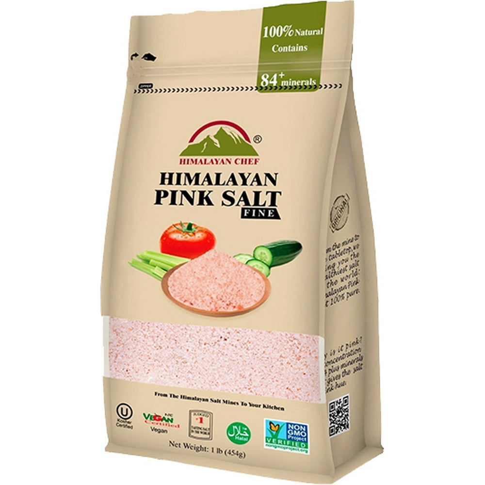 Himalayan Chef Kosher Himalayan Pink Salt Fine 1 LB